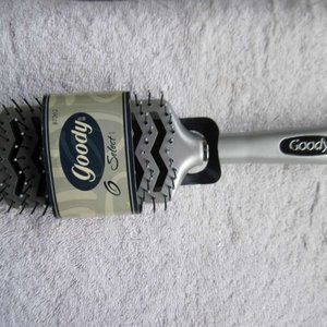 Goody Select Plastic Vented Flat Paddle Hair Brush Blow Dry 1999 Silver